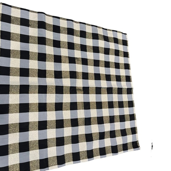 Dinner Napkins 6 Black Gold Silver Sparkling Napkins 19 X 18 1/2 - Picture 3 of 4